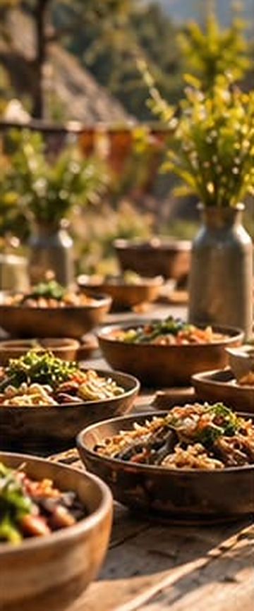 Fresh Bhutanese dishes